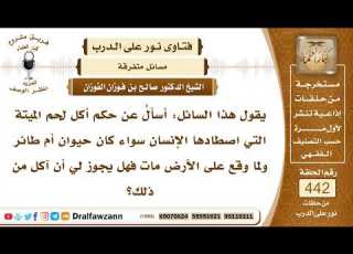  6136 حكم أكل الصيد إذا مات بعد صيده الشيخ صالح الفوزان