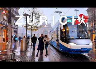 Walking Through The Snowstorm In Zurich Switzerland A Winter Walking Tour