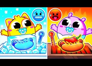 Hot Vs Cold Challenge For Kids Funny Song For Baby Nursery Rhymes By Toddler Zoo