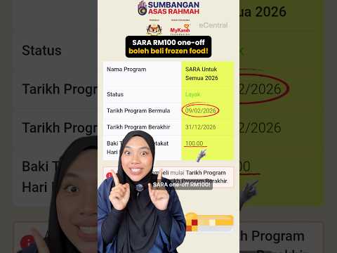 Bantuan SARA One Off RM100 2026 Dah Boleh Beli Frozen Food Bantuan