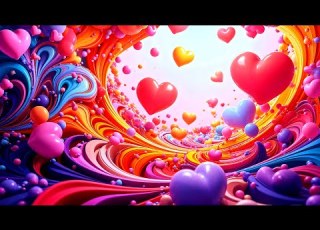  شاشة توقف قلوب عيد الحب بدقة 4K فيديو خلفي خال من حقوق الطبع والنشر بدون صوت