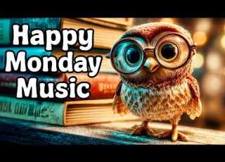 Happy Monday Music For A Fresh Start Round Glasses Owl Dance
