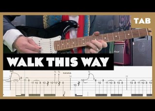  Aerosmith Walk This Way Guitar Tab Lesson Cover Tutorial