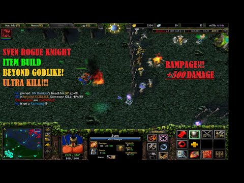 Dota Sven Rogue Knight Beyond Godlike Item Build Rampage Warcraft 3