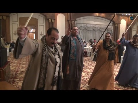 رقص بيت العلاوى على اغنية عيون القلب دار المدفعيه ش الثوره بالقاهره مطرب الصعيد محمد البنجاوى