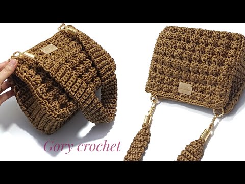 كروشيه شنطه كتف واسعه من الداخل Bag Crochet Tas Rajutan Bolsa De Ganchillo Túi Móc