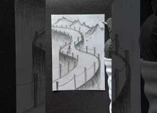  Easy Landscape Drawing Technique Shorts Craft Art Drawing Crafts Satisfying