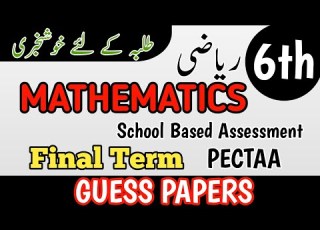  Class 6 Mathematics Annual Term Paper School Based Assessment 2026 SBA 3rd Term Paper 6
