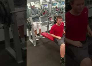  15 Year Old Fails At 185 Pound Bench Press