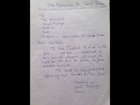 Job Application For School Teacher Application For Teaching Job Viral Application