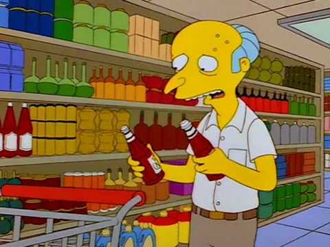 Mr Burns Ketchup Catsup Problem