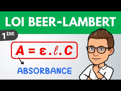 Loi BEER LAMBERT Absorbance Et Concentration 1ère Spé Chimie