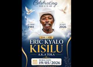  CELEBRATING THE LIFE OF THE LATE ERIC KYALO KISILU TOLA