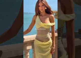 The ELIAS Maxi Dress Lemon Shorts Viral