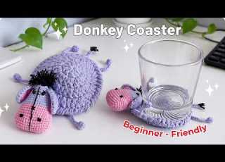 How To Crochet A Donkey Coaster Easy Amigurumi Coaster Tutorial