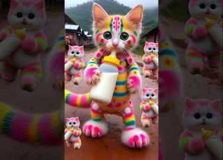 Dudi Dudi Dum Dum Baby Beautiful Cute Cat Walking Drinking Milk Kitten 512 Cat Dudidudidam Shorts