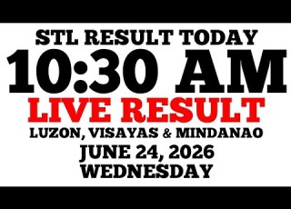 STL Result Today 10 30 AM Draw June 24 2026 Wednesday STL Luzon Visayas Mindanao LIVE Result