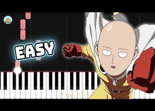 One Punch Man OP THE HERO EASY Piano Tutorial Sheet Music