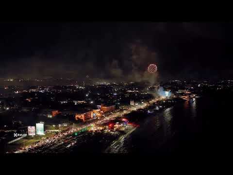 New Year 2026 Fireworks In Tanzania Coco Beach Masaki Tanzanite Bridge 4K Drone