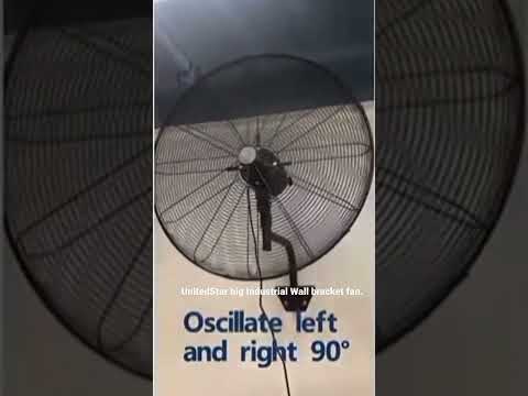 Adjustment Of Industrial Wall Bracket Fan Big Airflow Horozizontal Oscillation Settings