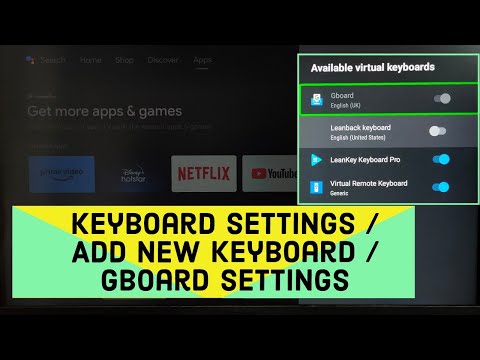 Mi TV Stick Keyboard Settings Gboard Settings Add New Keyboard