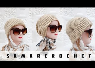  كروشيه ايس كاب رجالى او نسائى لأى مقاس بغرزة سهلة وسريعة للمبتدءين How To Make Easy Crochet Hat