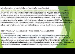  Episode 55a OIG Watchdog Criticizes EPA Wood Stove Certification