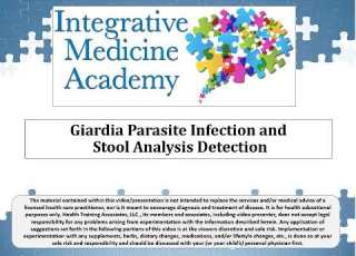 Giardia Parasite Infection And Stool Analysis Detection