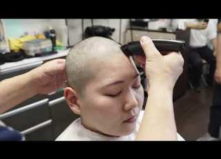 Transform Super Long Black Hair Into A Smooth Shaved Head