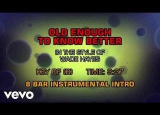Wade Hayes Old Enough To Know Better Karaoke