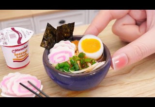 Perfect Miniature RAMEN Recipe Spicy Chicken Noodles ASMR Mini Food By Miniature Cooking