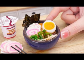 Perfect Miniature RAMEN Recipe Spicy Chicken Noodles ASMR Mini Food By Miniature Cooking