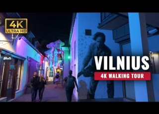 Vilnius After Dark 4K Night Walk Through Uzupis And Paupys