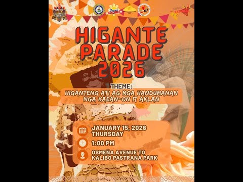 KALIBO SEÑOR STO NIÑO ATI ATIHAN FESTIVAL 2026 HIGANTE PARADEKalibo Pastrana Park January 15 2026