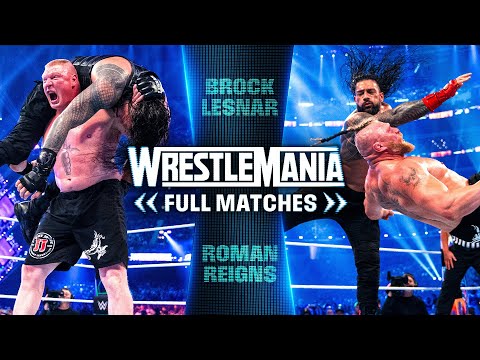 FULL WRESTLEMANIA MATCHES Roman Reigns Vs Brock Lesnar WrestleMania 31 34 38