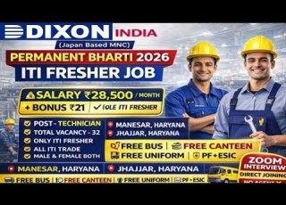  Dixon Electronics Noida Recruitment 2026 For ITI 10th 12th Diploma B Tech Salary 28 500