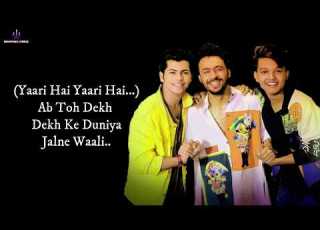  Yaari Hai LYRICS Tony Kakkar Siddharth Nigam Riyaz Aly Happy Friendships Day