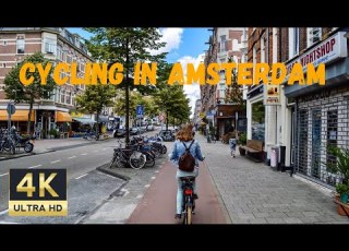  4K CYCLING THROUGH THE STREETS OF AMSTERDAM 2020 CITY TOUR