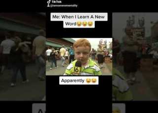 When You Learn A New Word Tiktok Apparently Kid