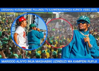MARIOOO ALIVYO INUA MASHABIKI WA RUFIJI KWENYE UZINDUZI WA KAMPENI