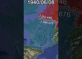  Battle Of France WW2 Every Day With Army Sizes Shorts Animation Map