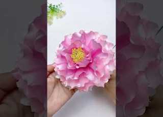 DIY Satin Ribbon Peony Flowers Handmade Handmadegifts Flowers Gift Ribbon Peony Handmadecraft