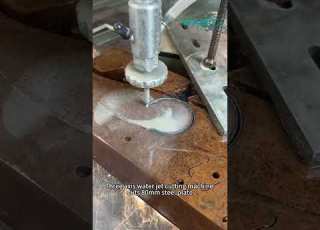  WAMIT Three Axis Water Jet Cutting Machine Cuts 80mm Steel Plate