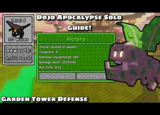 How To SOLO APOCALYPSE On The DOJO Map In Garden Tower Defense