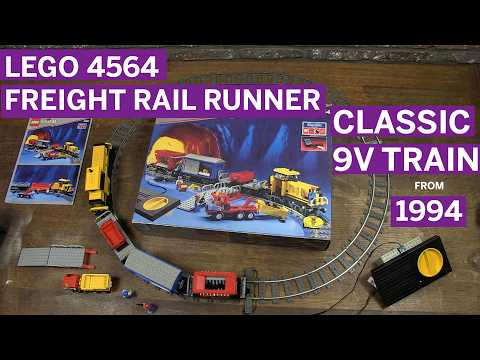 LEGO 4564 Freight Rail Runner 1994 Review Classic 9V Train With Full Set Box