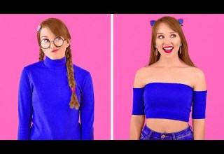 COOL DIY CLOTHES HACKS Girly Clothes Transformation Ideas By 123 GO
