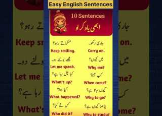 10 Easy English Sentences You Must Know Urdu To English English Englishlearningclass English