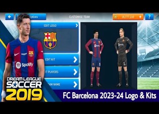 FC Barcelona 2023 24 Logo Kits DLS 19