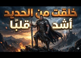 خ ل قت م ن الح ديد أ ش د ق لبا