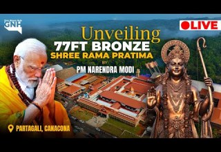 UNVEILING ASIA S TALLEST 77 FT BRONZE LORD RAM IDOL BY PRIME MINISTER MODI 28 11 2025 GNH LIVE